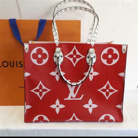 louis vuitton on the go red|louis vuitton monogram handbags.